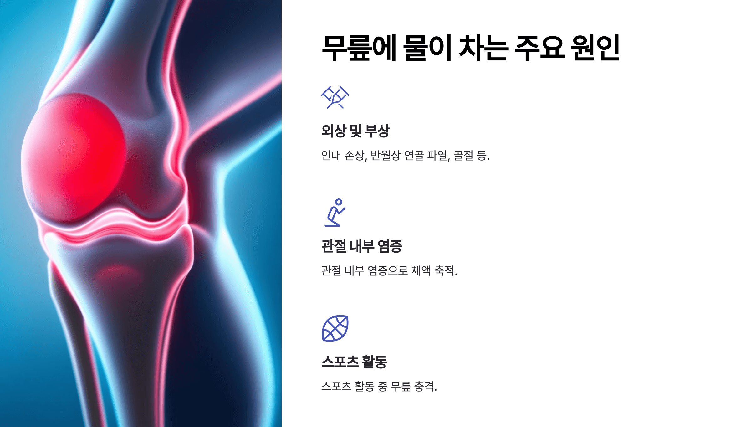 무릎과 관련된 사진입니다.