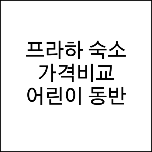 프라하 숙소 6곳 가격 비교 어린이 