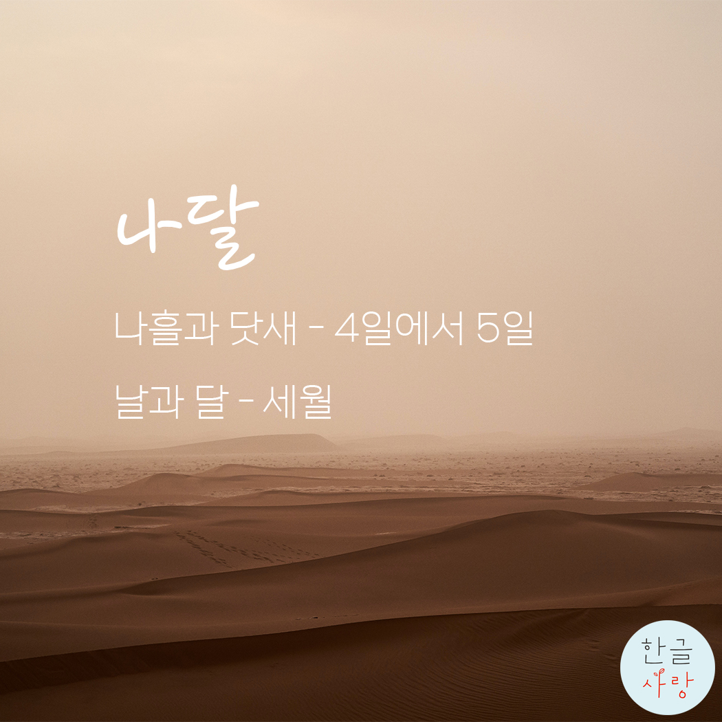  '세월'과 관련된 순우리말들을 알아볼까요?