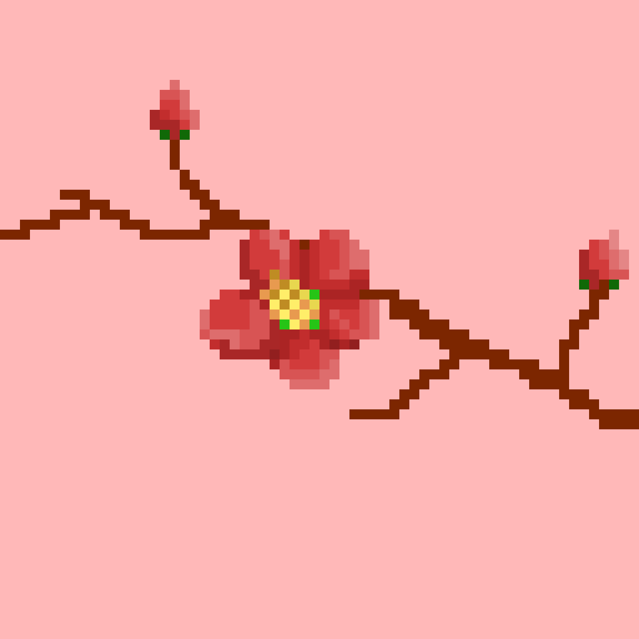 #낙화 #매화꽃 #픽셀아트#pixel art #매화 #apricot flower
#마노의그림 #마노 #mano