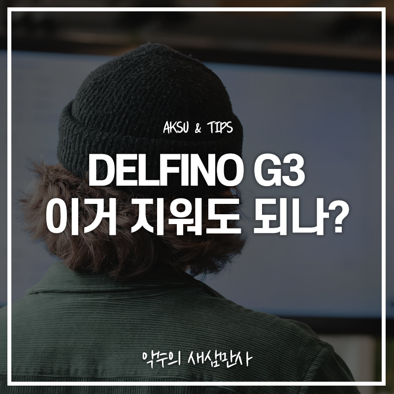  delfino g3 지워도 되는 프로그램일까? 정체 확인하기