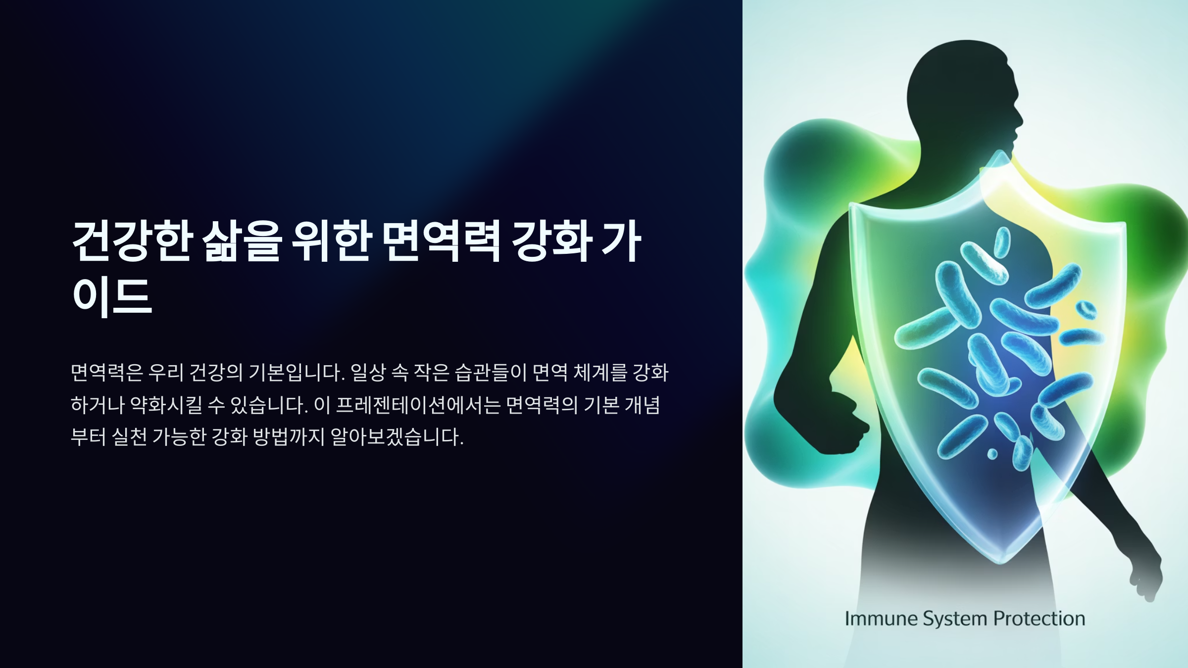건강한 삶을 위한 면역력 강화 가이드