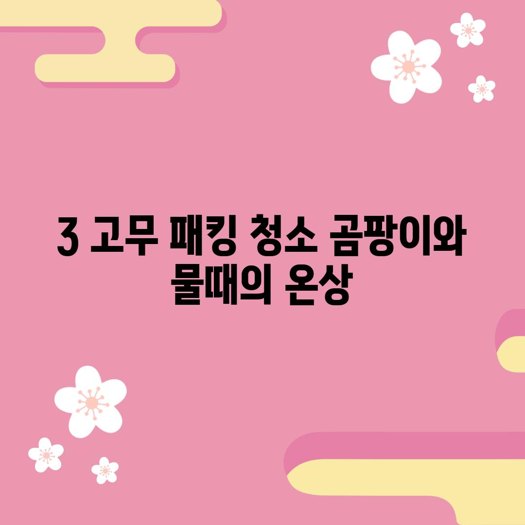 3. 고무 패킹 청소: 곰팡이와 물때의 온상! 🦠