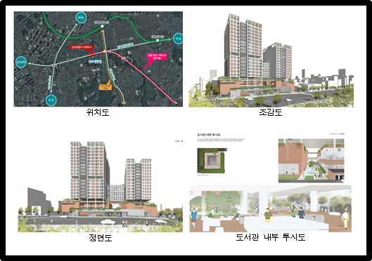 금천경찰서 부지 대상지 위치 및 당선작 조감도