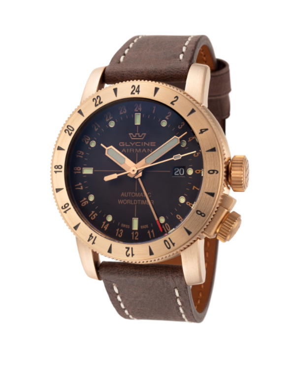  남성손목시계 // 고급스럽고 품격있는 시계브랜드 GLYCINE Airman 44 Bronze GMT 사이버위크 추가할인 80%