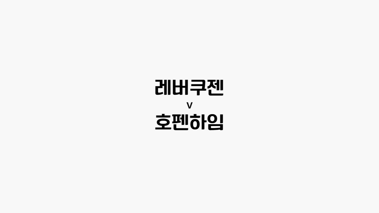  67회차 177번 [분데스리가] 레버쿠젠 vs 호펜하임