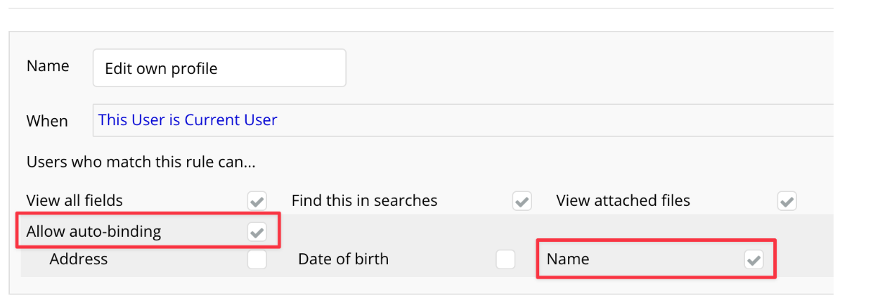 자동바인딩 설정 - DATA 에서 설정