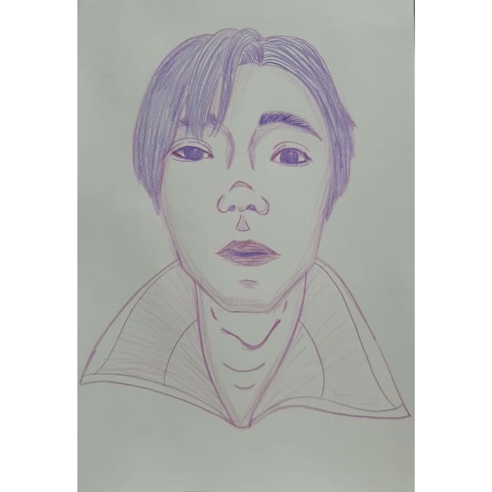  피곤한 얼굴 Tired Face 일러스트 그림 드로잉 2020 멍때리기