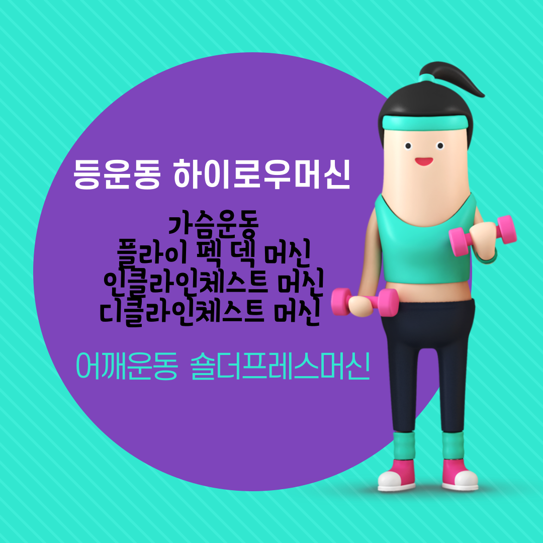  등운동 하이로우 + 가슴운동 플라이 체스트프레스 +어깨 숄더프레스