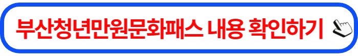 부산 청년 만원 문화 패스