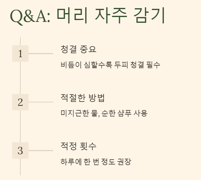 머리자주감기-두피청결-미지근한물