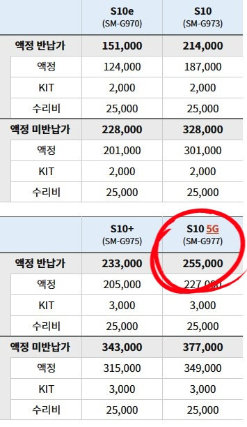 갤럭시 액정