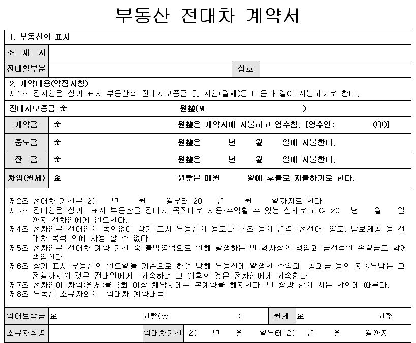  두 번 세 놓은 전전세와 전대차계약의 차이점 (전세권 설정등기)