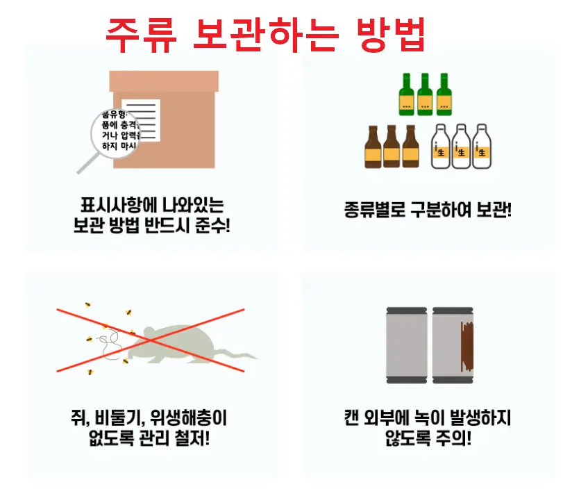 주류 보관 방법