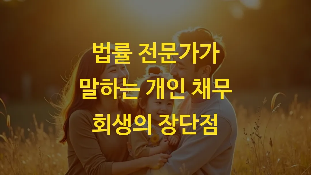 법률 전문가가 말하는 개인 채무 회생의 장단점