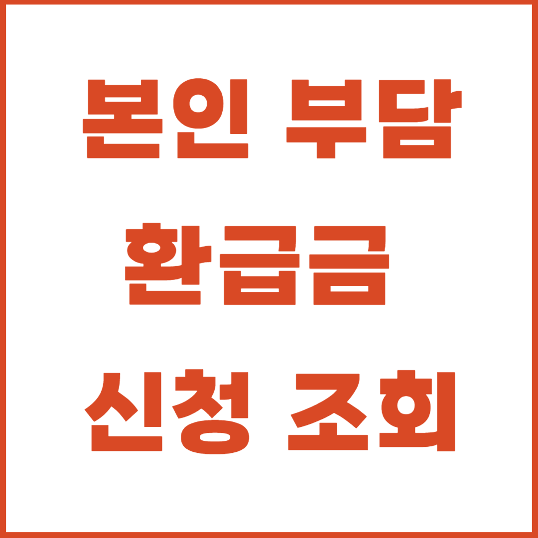 본인부담 환급금 신청 조회