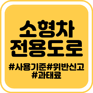 소형차 전용도로 이용기준&#44; 위반시 과태료&#44; 신고방법