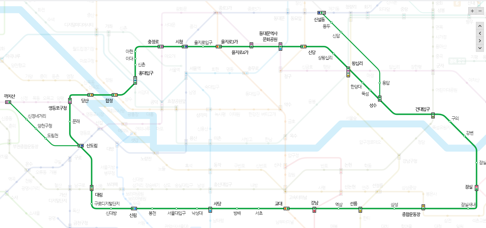 서울 지하철 노선도 크게 보는 방법