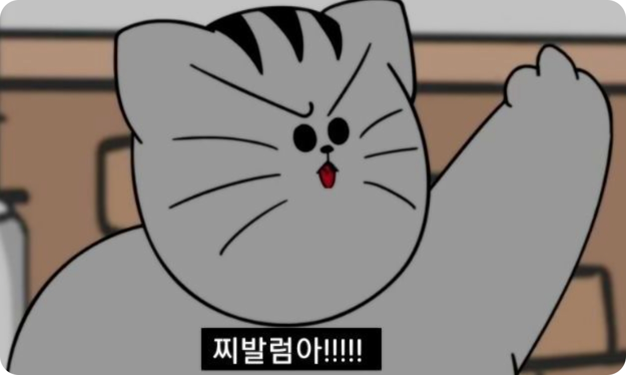 짤툰 땅땅이 , "야이 찌발로마"