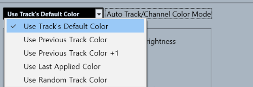 Auto Track/Channel Color Mode :