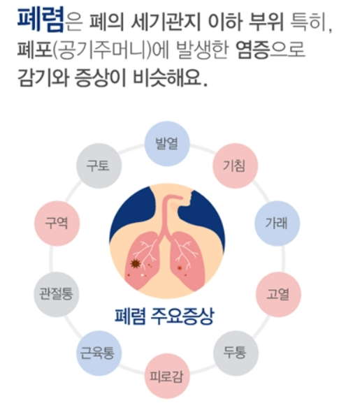 폐렴 주요 증상