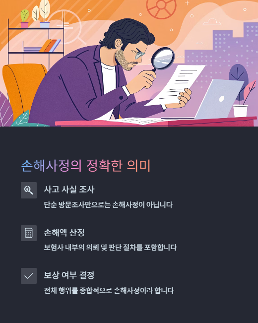 손해사정의 정확한 의미