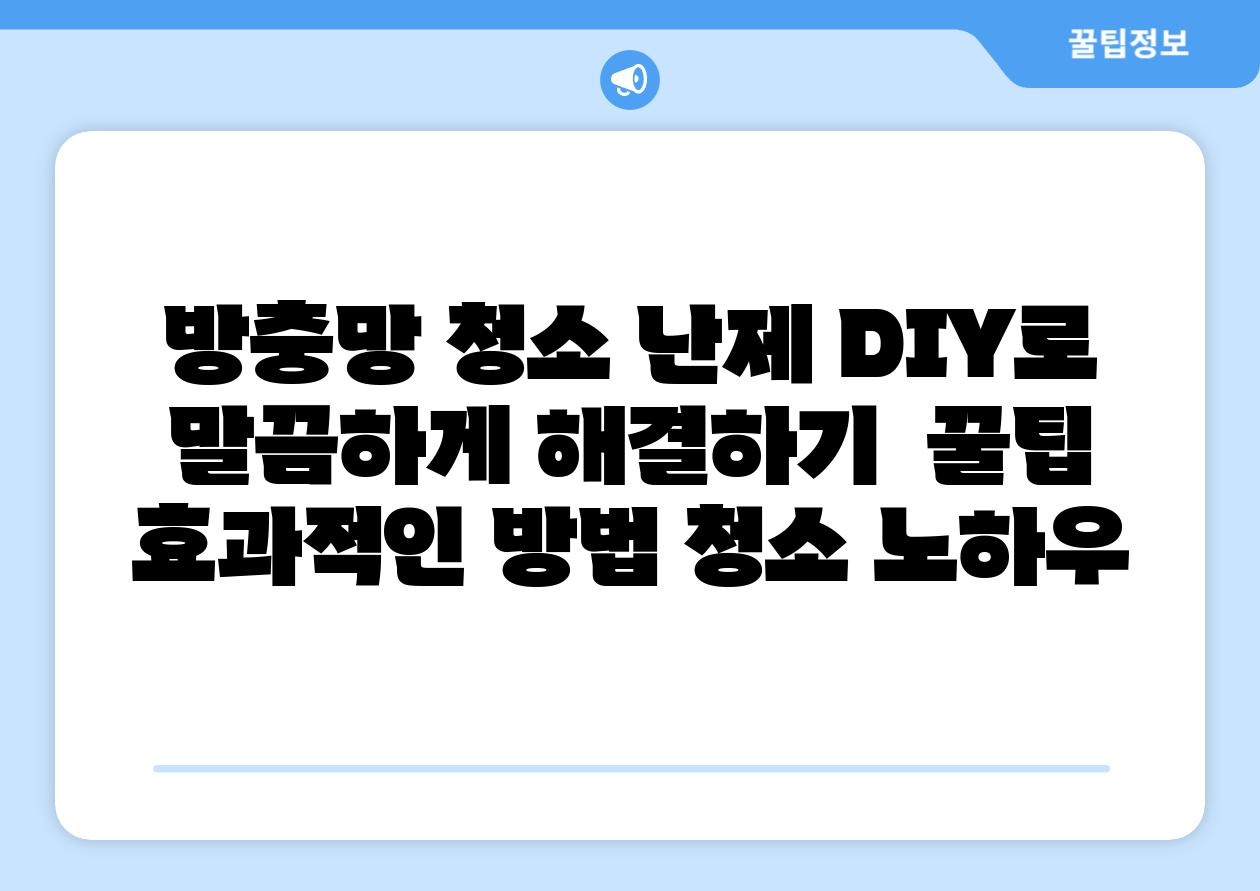 방충망 청소 난제 DIY로 말끔하게 해결하기  꿀팁 효과적인 방법 청소 노하우