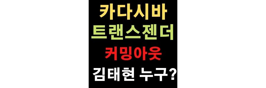 카다시바 성별 트렌스젠더 멤버 커밍아웃 김태현 누구?