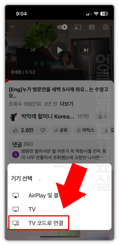 아이폰 TV 코드로 연결