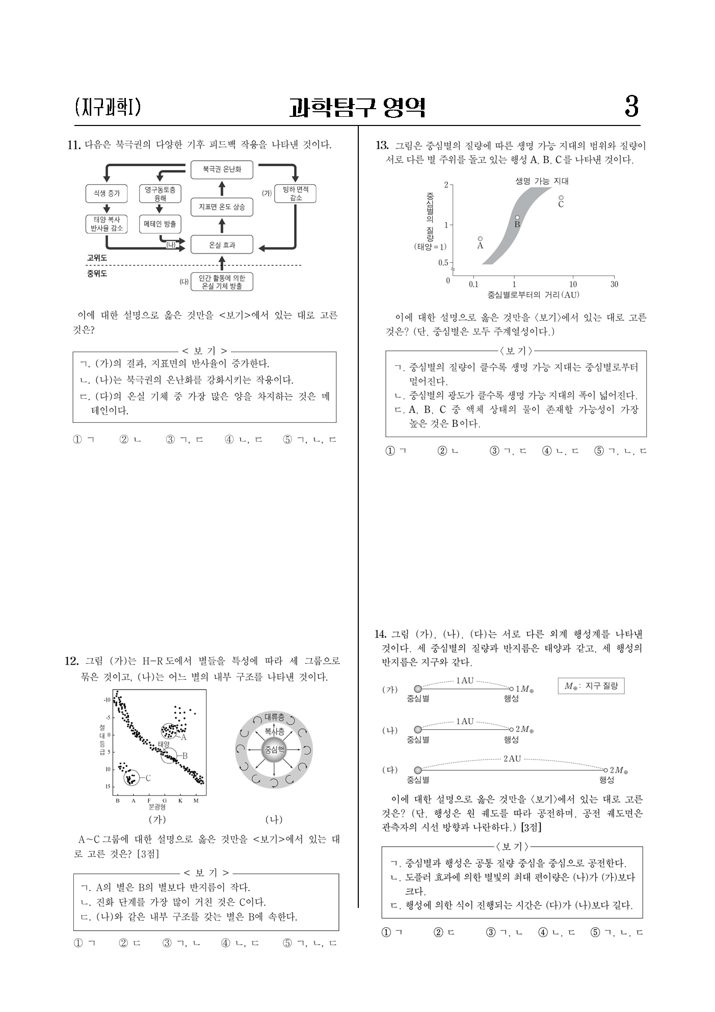 2015년 개정 교육과정에 따른 지구과학1 짜집기 문제(2015년)-9