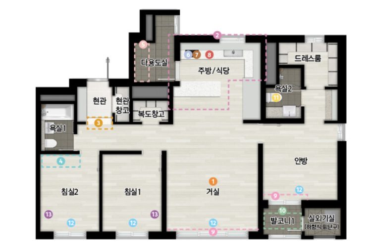 청주-한화-포레나-74B-타입-구조-사진