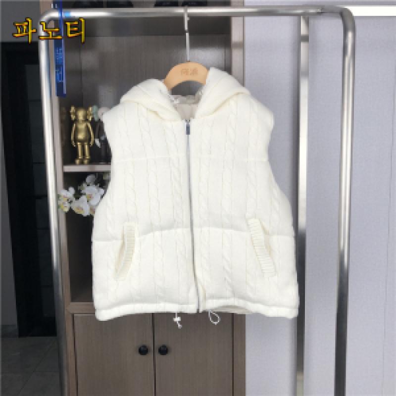 여성 다운 구스 니트 패딩조끼 5506987514