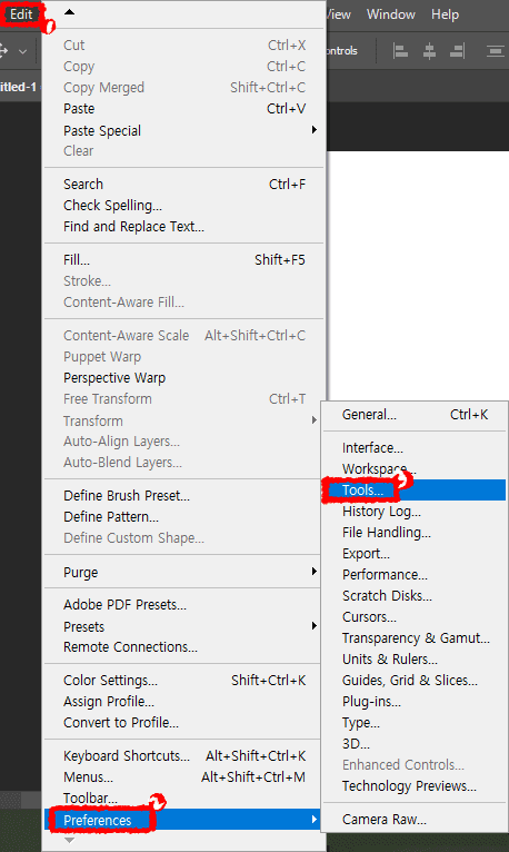 photoshop-edit-preferences-tools