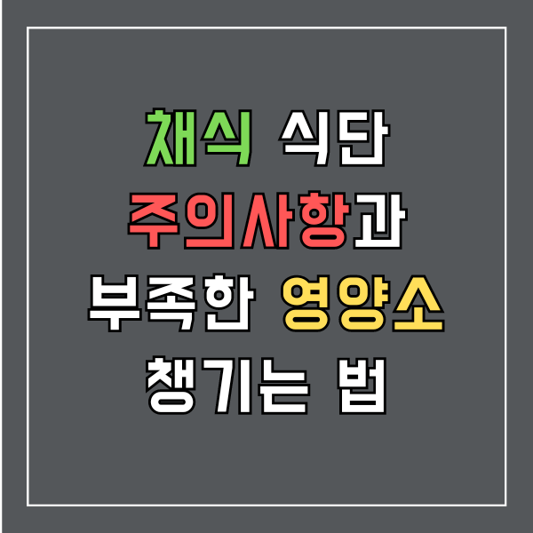 채식 주의사항