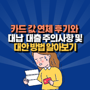 카드 값 연체 후 대납 방법