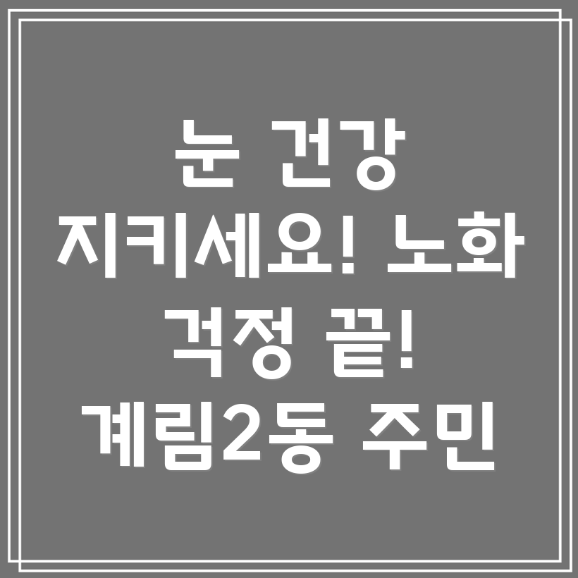 눈 노화 방지