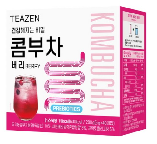  티젠 콤부차 베리, 건강음료로 이미 해외에서 많이 알려진 콤부차!