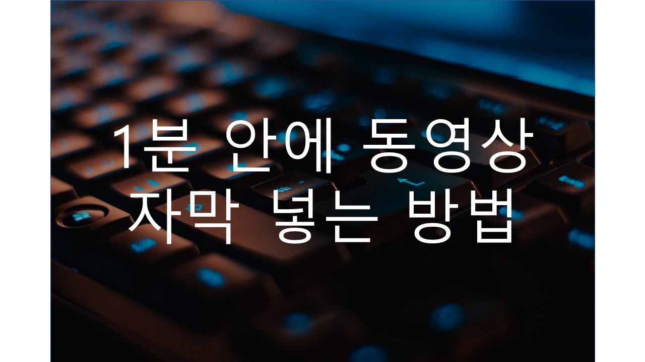  자동 자막 프로그램 Vrew 이용하여 1분안에 동영상 자막 넣기 (무료)