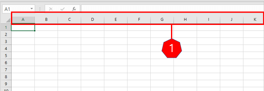 알파벳 열번호로 변경된 엑셀 사진