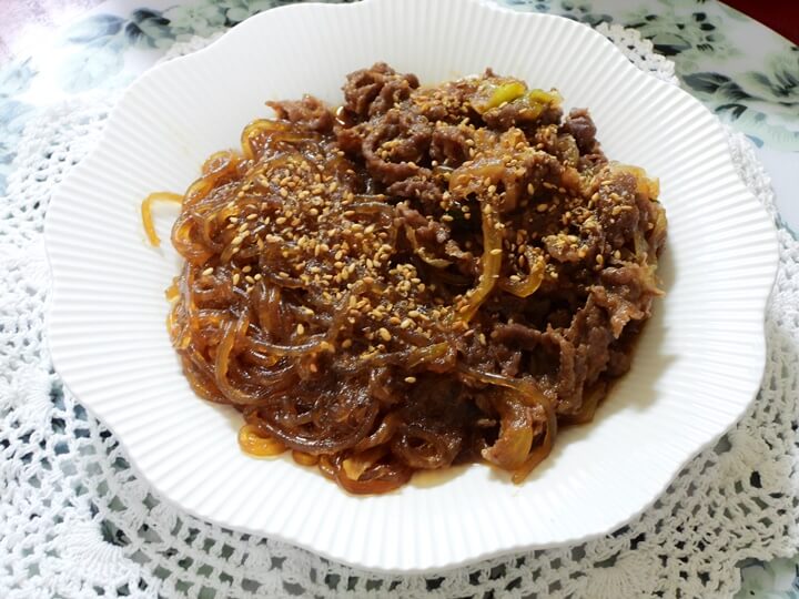 완성된 불고기