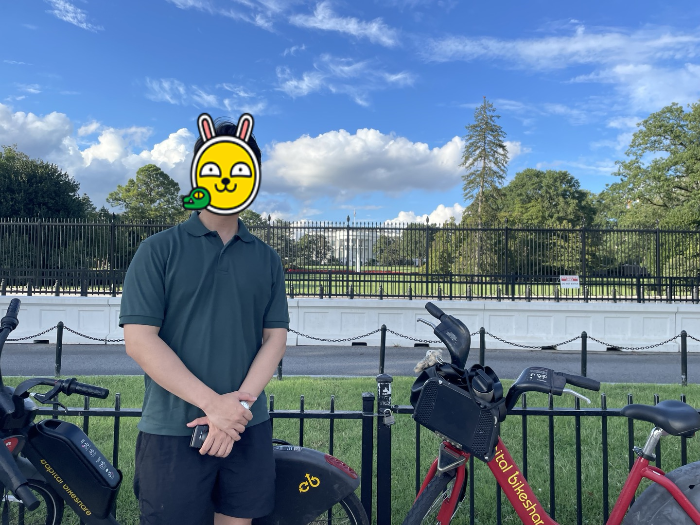 Infront of White house with Capital bikeshare rides