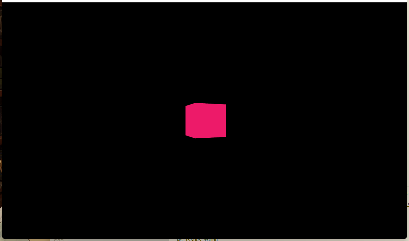 현재 브라우저 화면 크기에 맞게 렌더링된 3D 화면