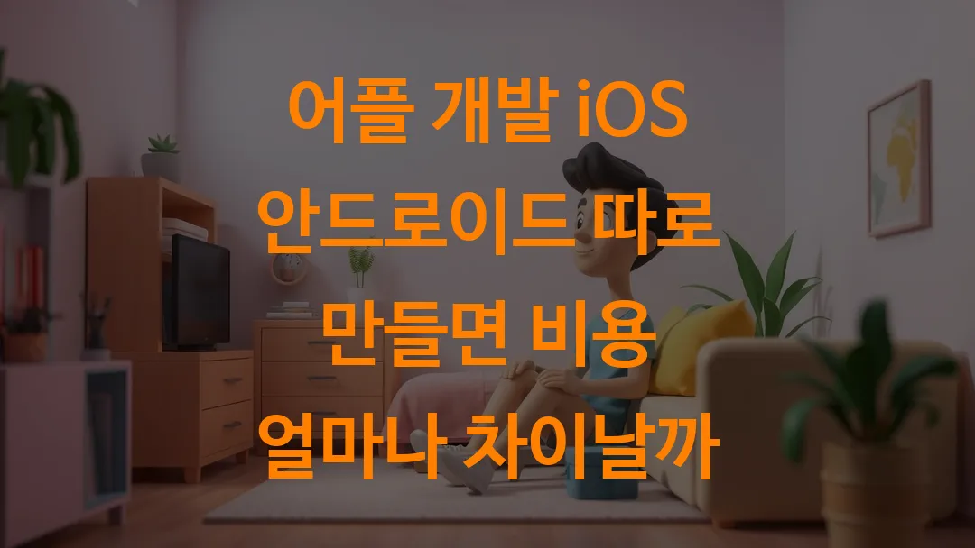 어플 개발 iOS 안드로이드 따로 만들면 비용 얼마나 차이날까