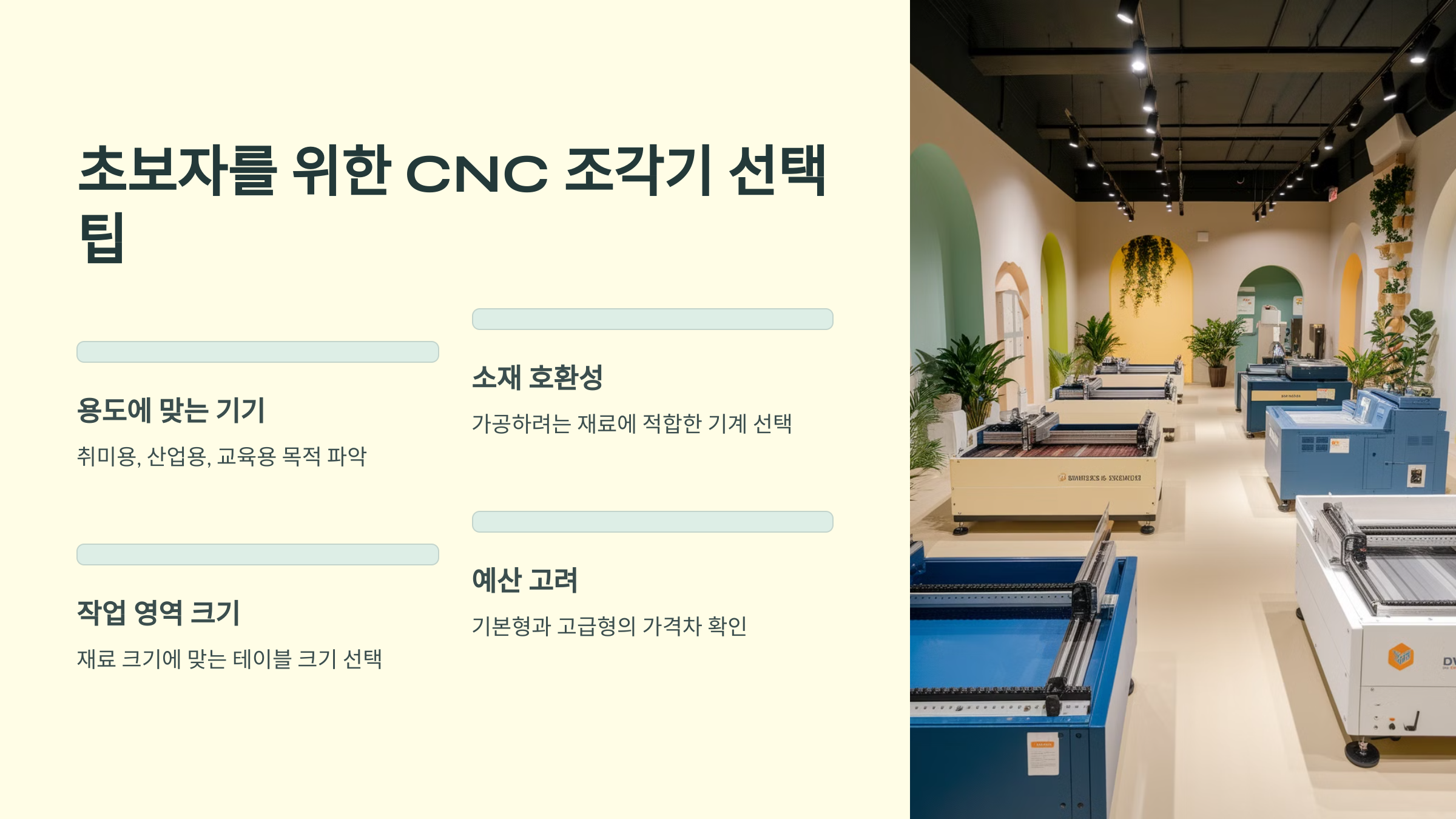 CNC 조각기 선택 팁