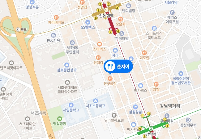 강남-춘자야-위치