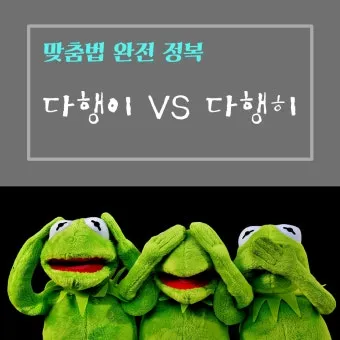다행히 다행이 다행히도 다행이다 맞춤법_26
