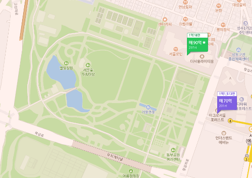 서울숲 갤러리아포레 90평 아파트 위치적 장점