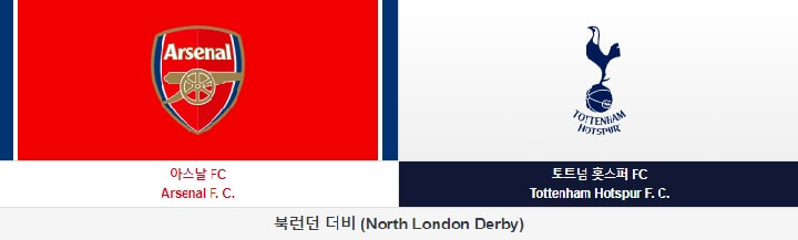  북런던 더비 토트넘 아스날 소개 역사