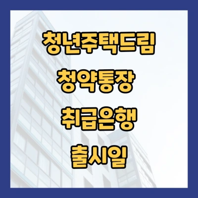 청년주택드림청약통장 취급은행