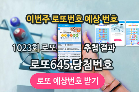 로또645 당첨번호 당첨지역 추첨결과